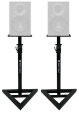 (2) Rockville Adjustable Studio Monitor Speaker Stands For Mackie XR824 Monitors
