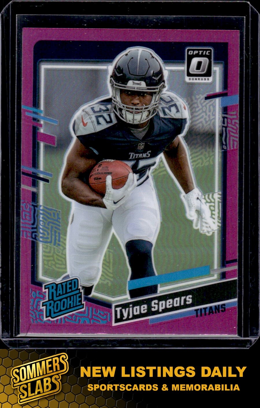 2023 Donruss #396 Tyjae Spears Optic Rated Rookie Preview Pink Prizm