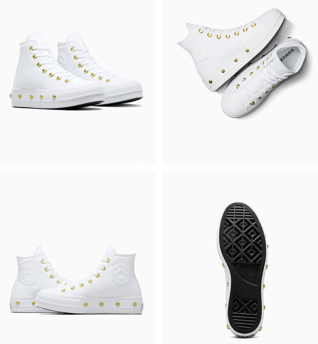 Converse Chuck Taylor All Star heart embroidery sneakers in white