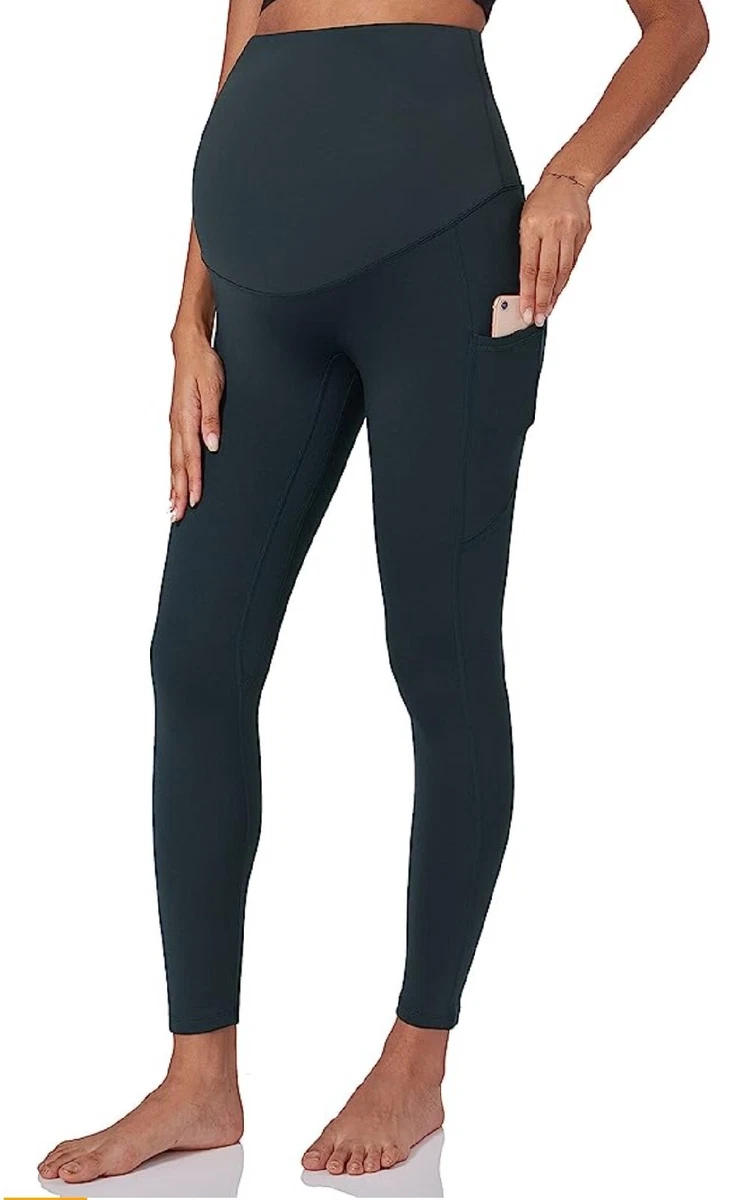 POSHDIVAH Women's Maternity Workout Leggings Over The Belly