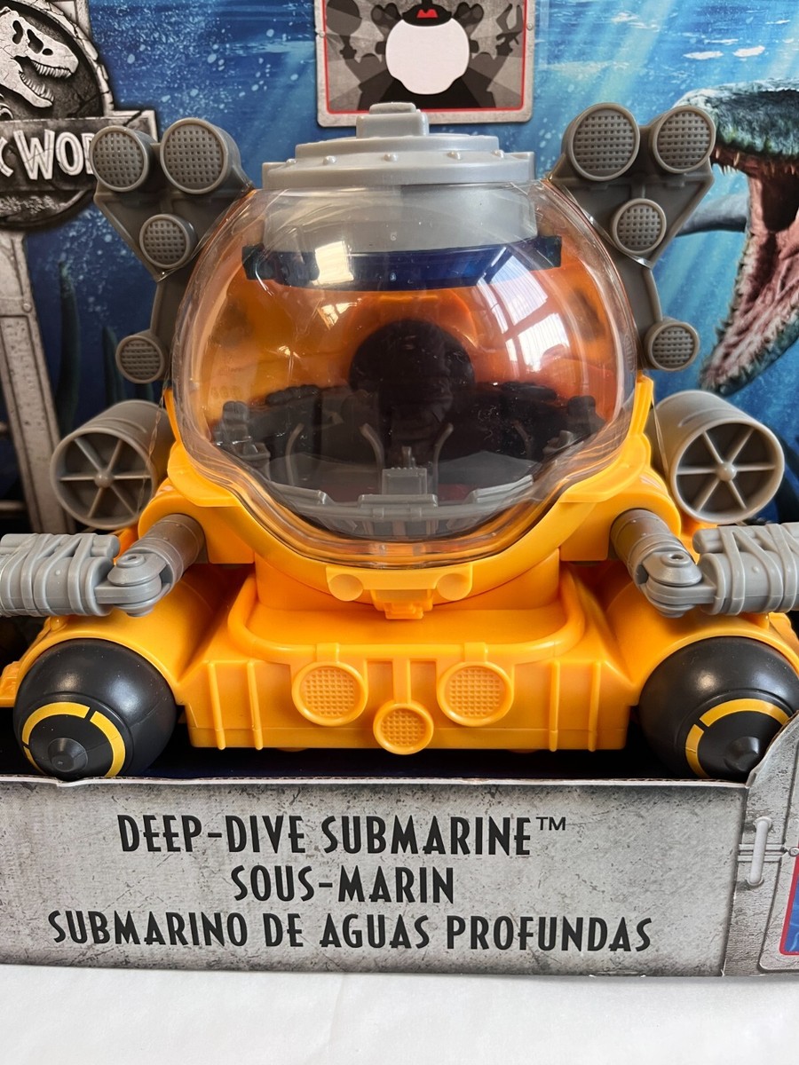 BNIB JURASSIC WORLD MATTEL SERIES DEEP DIVE SUBMARINE FIGURE