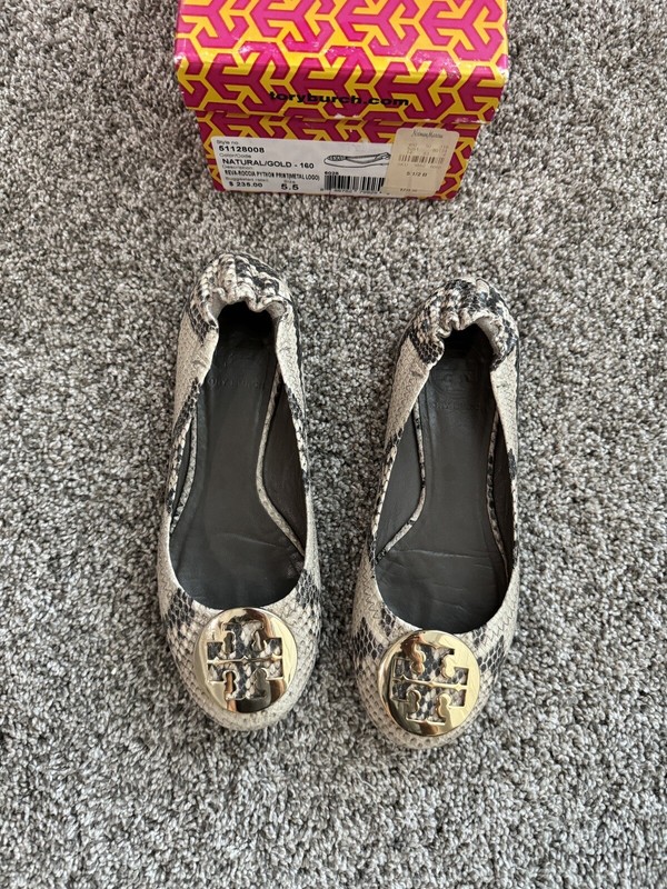 Tory Burch Reva Python Flats