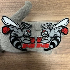 Hornet Badges Emblem Bee Red Eye Gloves Gray Swole for 345  Fender Angry