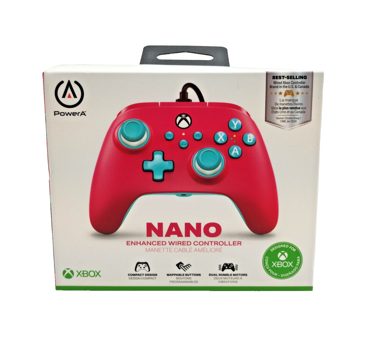 Power A Nano Wired Controller for XBOX & Windows Red Sky New
