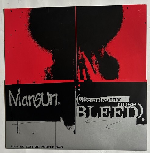 MANSUN. SHE MAKES MY NOSE BLEED. FULLY HAND SIGNED. 7" RED VINYL. R 6458. 1997 - Picture 10 of 12