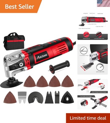 Oscillating Multi Tool 3.5-Amp 6 Speeds 13pcs Saw Accessories & Handle Bag