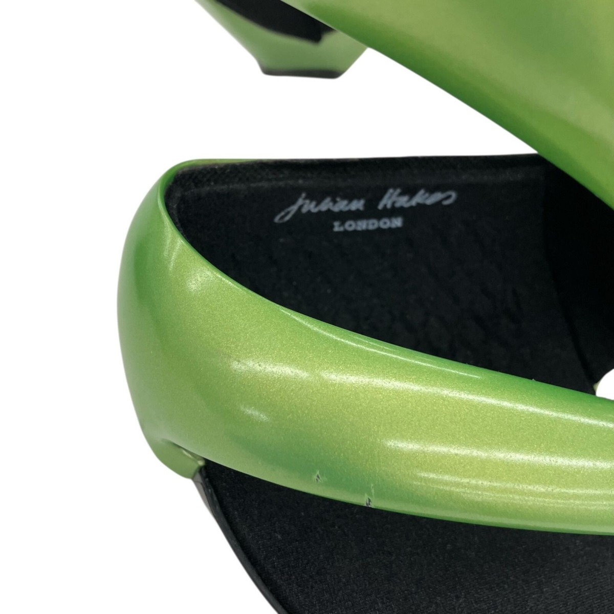 Julian Hakes グリーンサンダル Julian Hakes Mojito Metallic Heels Sandals Green Silver Size