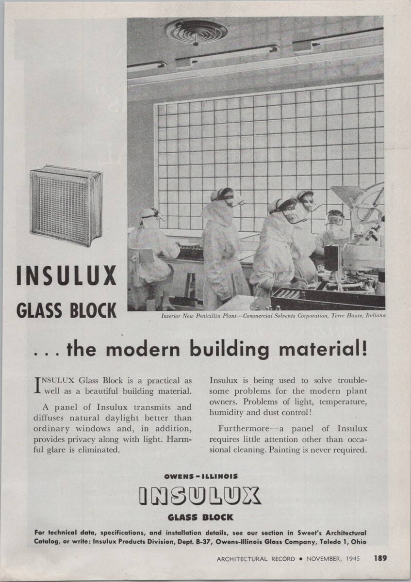 1945 Print Ad Penicillin Plant Commercial Solvents Terre Haute IN 