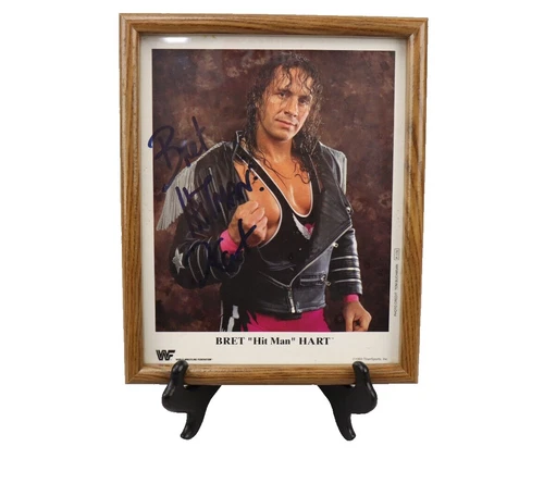 Bret Hart WWF Wrestling Original Autographed Items