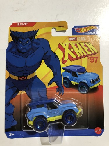 2024 Hot Wheels Character Cars BEAST X-MEN ‘97 Car Marvel Studios New - Picture 2 of 7