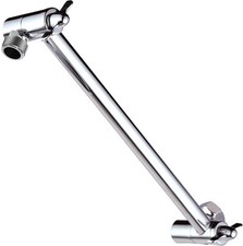 11 inch Long Chrome Plated Brass Adjustable Shower Head Locking Extension Arm