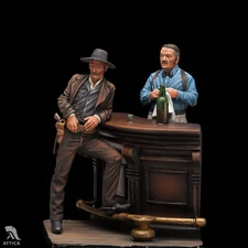 Lone Star Saloon 54mm Painted Miniature Tin Toy Soldier | Art Level