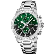 Festina F20704/5 Men's Green Timeless Chronograph Watch