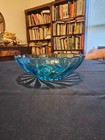 9-Inch Blue Glass Serving Bowl — photo 1