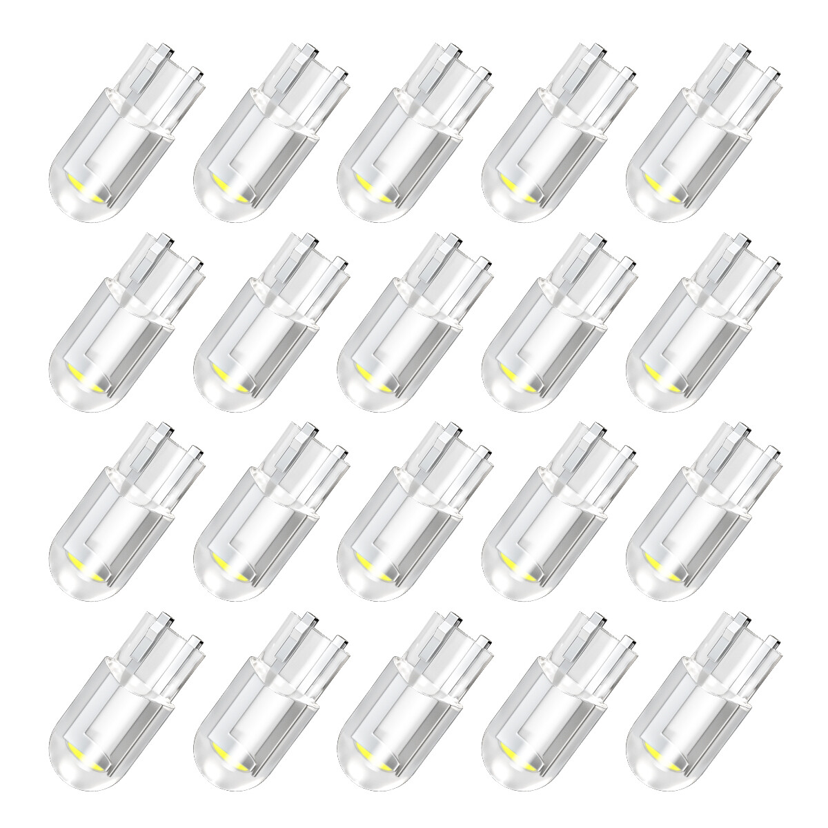 20* T10 194 Led Bulb License Plate Interior Light 168 W5W 2825 COB 6000K White