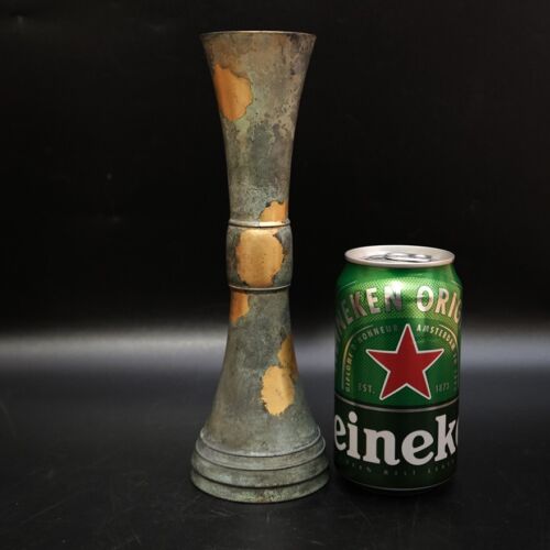 Japanische 4. Zoroku Hata / Bronze Stehtrommel Vase mit Box - Bild 2 von 24