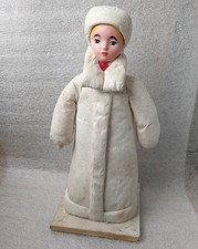 Antique Vintage USSR Soviet COTTON Christmas Ornament Figurine - Snow Maiden