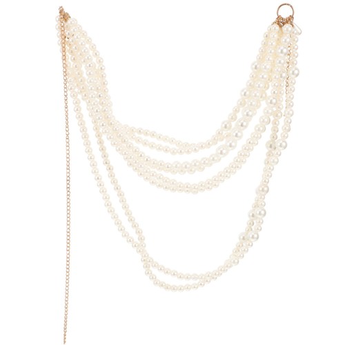 Pearl Body Chain Multi Layer Waist Chain Women Dress Belt Beach Party Belly - Picture 3 of 12