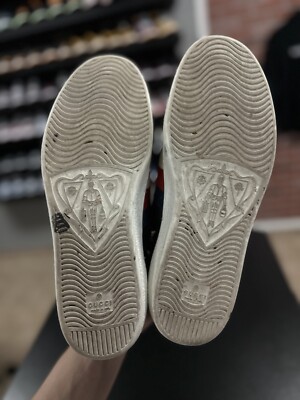 9.5G/10US Gucci Men Sneakers Ace Strap Star Bee Black 100 9.5G/10US Gucci Men Sneakers Ace Strap Star Bee Black 100