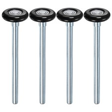 4-Pack Nylon Garage Door Rollers,1.8" Rollers 7.48" Stem for Flap Doors,Black