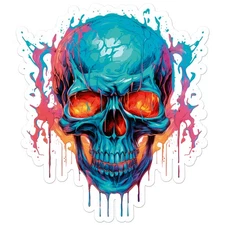 Scary Halloween Skull - Vinyl Decal Sticker - Car Window Laptop - ebn11132