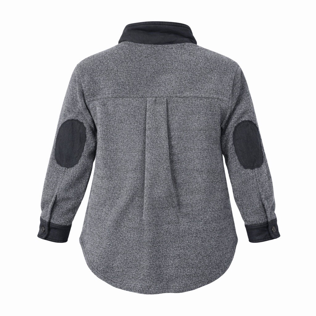 Gray Oversized Shacket Jacket Cozy Distressed Wom… - image 3