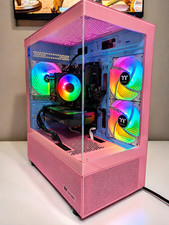 Gaming Desktop PC i7 4.6Ghz 16GB 1TB SSD RTX 5060 WiFi Win 11 Pink ARGB