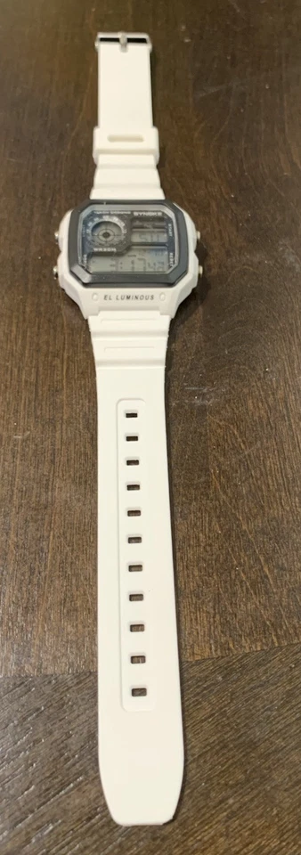 Synoke 9619 Reloj Hombre Digital Homenaje a Casio Royale James Bond Reloj Blanco Foto 4 de 4