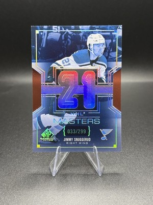 2025-26 UD SP Game Used  NHL Masters Rookies Jimmy Snuggerud #NM-72 /299 RC