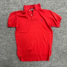 Polo Ralph Lauren Polo Mens Size M Red USA Made Cotton Short Sleeve Casual Pony