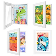 4 Pack Kids Art Frames Changeable Kids Artwork Flip Frame for Picture Display...