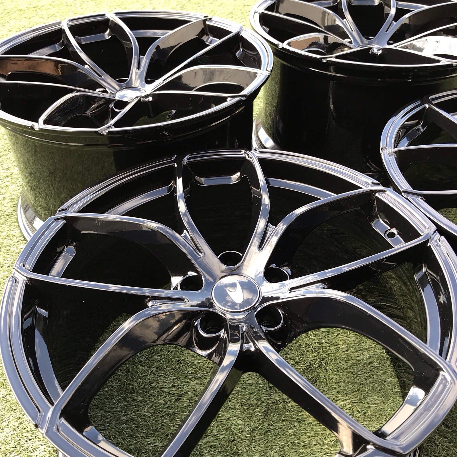 19 20 MCLAREN RIMS OEM STOCK FACTORY SET 4 720S WHEELS GENUINE BLACK GLOSS 720 S