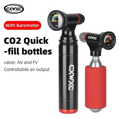 130PSI Mini Fahrrad Pumpe CXWXC CO2 Reifenfüller MTB Rennrad Alu