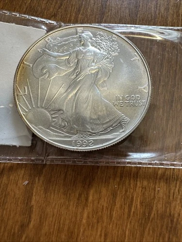 U.S. Mint American Eagle 1992 1 oz Silver Coin .999 Fine Bullion