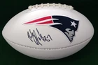 Rob Gronkowski Signed Autographed Stat Logo Football Gronk Player HOLO AUTO