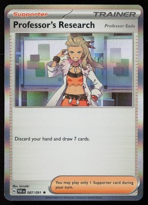 Pokemon Professor's Research - 087/091 SV: Paldean Fates Holo Pack Fresh - NM