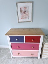 Colourful 5-Drawer Chest – Solid Wood Top, Fun & Stylish Storage