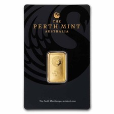 5 gram Gold Bar The Perth Mint (In Assay) .9999 Fine 4826.70 per troy oz