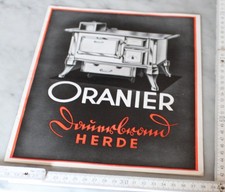 prospekt heft dauer brand holz ORANIER herd alles brenner reklame werbung 1936