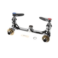 T&S Brass B0230CCLN Double Pantry Swivel Base Faucet, Wall M