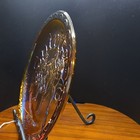 Solstice 1976 Amber Iridescent Carnival Glass Round Music Decorative Plate — photo 4