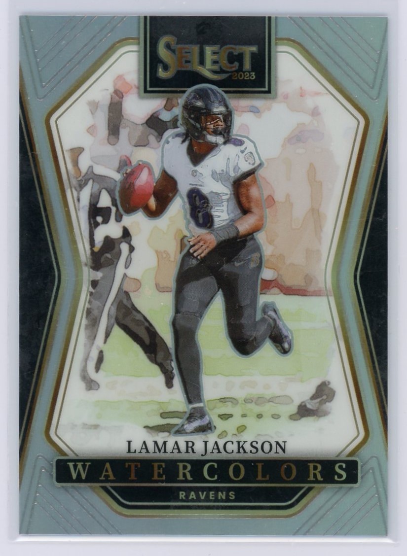 2023 Select Football LAMAR JACKSON Watercolors #WC-LJA Ravens