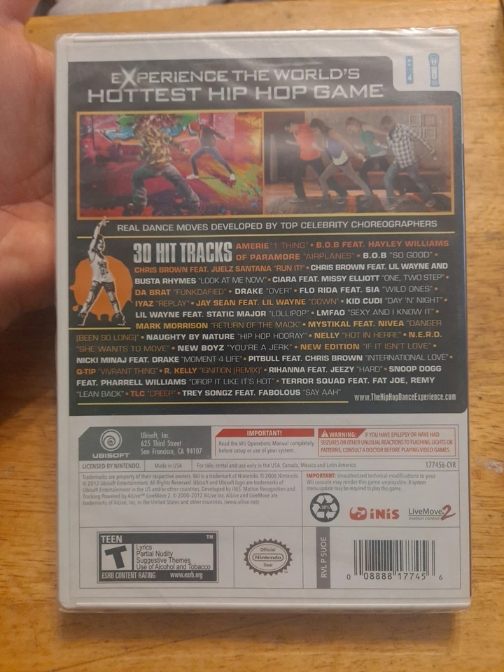 The Hip Hop Dance Experience (Nintendo Wii, 2012) Brand New Factory Sealed  - Image 2 of 4
