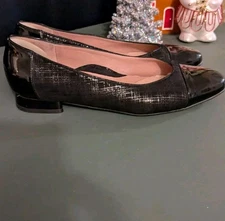 Beautifeel Black Patent Leather Flats Loafers Cushion Insoles Classic Style Size