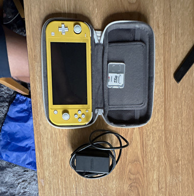 Nintendo Switch Lite Yellow 32GB Region Free w/ Case, Charger & microSD Card