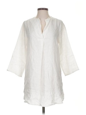 Mudo Collection Women Ivory 3/4 Sleeve Button-Down Shirt 36 eur