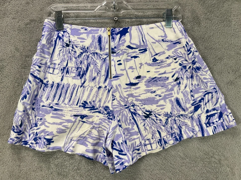 Пейзажные шорты Lilly Pulitzer Rock the Dock размер 4 Callahan Verbena фиолетовый синий - Изображение 2 из 4