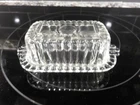 Vintage Art Deco Hazel Atlas Clear Glass 1/2 Stick Covered Butter Dish RARE