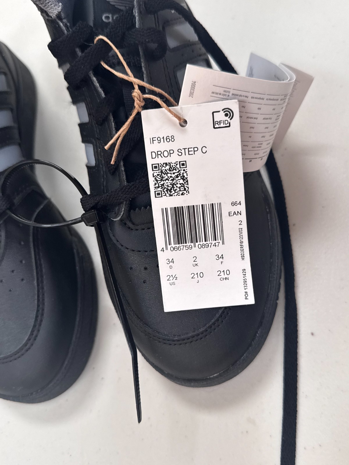 Adidas Drop Step C Kids Trainers Black Grey Mid Top Size UK 2 EU 34 IF9168 image 6