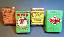 For sale: 1x VP QBOID-LARUS TIN:  FINE 1920s vertical pocket tobacco tin!!